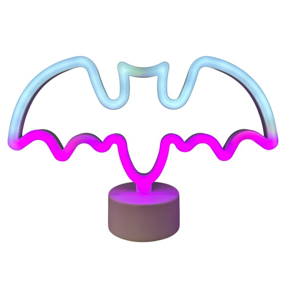 11" Purple Flying Bat LED Neon Light Goth Vampire Home Decor Punk Emo Halloween